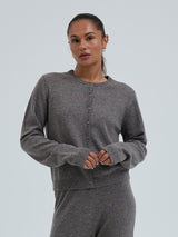 Seamless Basic Classic Cardigan | Wolle Kaschmir Cardigan Heather Mushroom