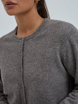 Seamless Basic Classic Cardigan | Wolle Kaschmir Cardigan Heather Mushroom