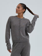 Classic Cardigan | Wolle Kaschmir - Heather Mushroom