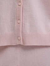 Seamless Basic Classic Cardigan | Wolle Kaschmir Cardigan Powder Pink