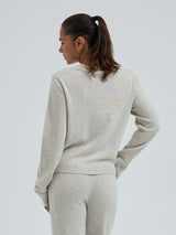 Seamless Basic Classic Crew Neck | Wolle Kaschmir Cardigan Ecru Melange
