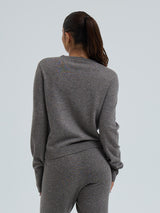 Seamless Basic Classic Crew Neck | Wolle Kaschmir Cardigan Heather Mushroom