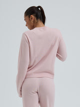 Seamless Basic Classic Crew Neck | Wolle Kaschmir Cardigan Powder Pink
