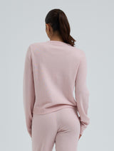 Seamless Basic Classic Crew Neck | Wolle Kaschmir Cardigan Powder Pink