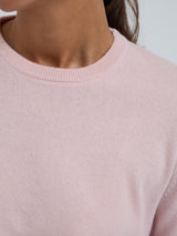 Seamless Basic Classic Crew Neck | Wolle Kaschmir Cardigan Powder Pink