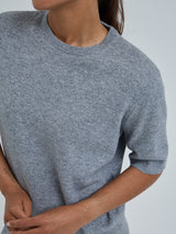 Seamless Basic Classic T-shirt | Wolle Kaschmir T-shirt Ash Melange