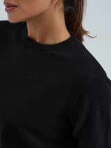 Seamless Basic Classic T-shirt | Wolle Kaschmir T-shirt Black