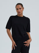 Classic T-shirt | Wolle Kaschmir - Black
