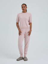 Seamless Basic Classic T-shirt | Wolle Kaschmir T-shirt Powder Pink