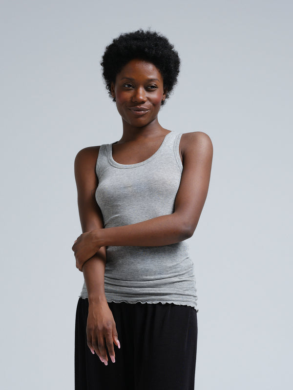 Seamless Basic Cotton Bella | Baumwolle Tank Top Grey Melange