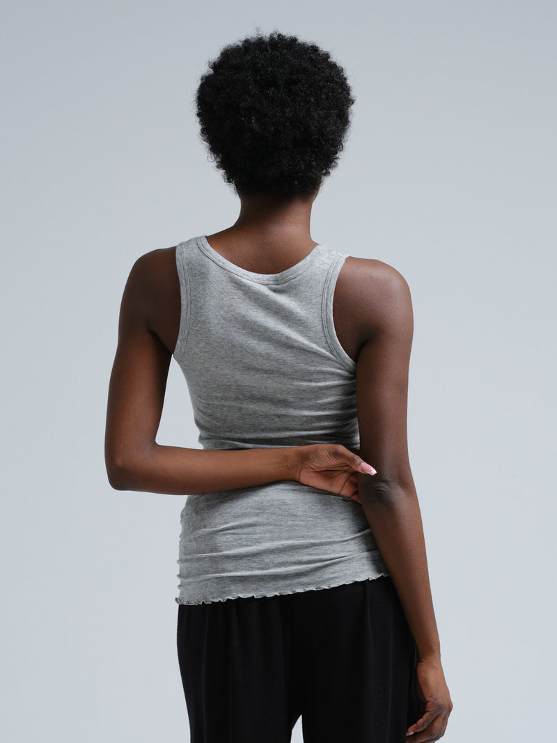 Seamless Basic Cotton Bella | Baumwolle Tank Top Grey Melange