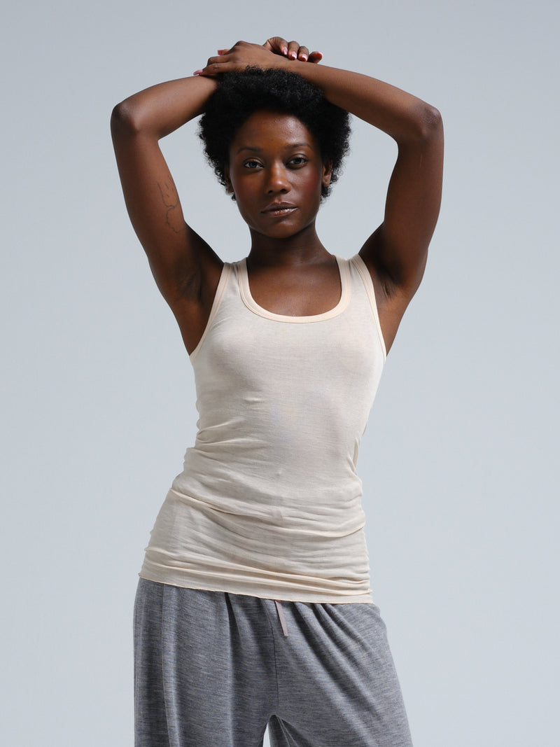 Seamless Basic Cotton Bella | Baumwolle Tank Top Rosie Beige