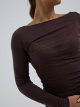 Seamless Basic Cotton Boat Neck | Baumwolle L/S T-Shirt Java