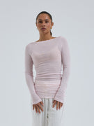 Cotton Boat Neck | Baumwolle - Pale Rose