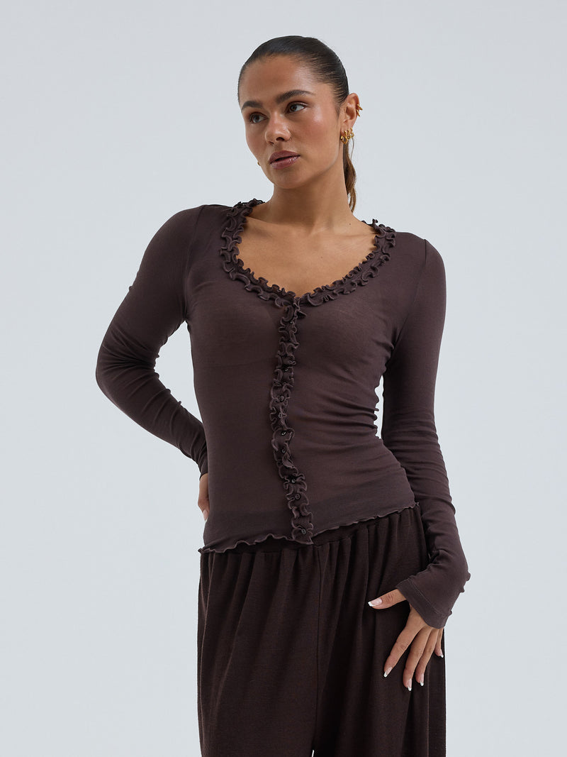 Seamless Basic Cotton Cardy | Baumwolle Cardigan Java