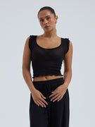 Cotton Crop Top | Baumwolle - Black