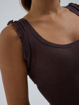 Seamless Basic Cotton Crop Top | Baumwolle Tank Top Java