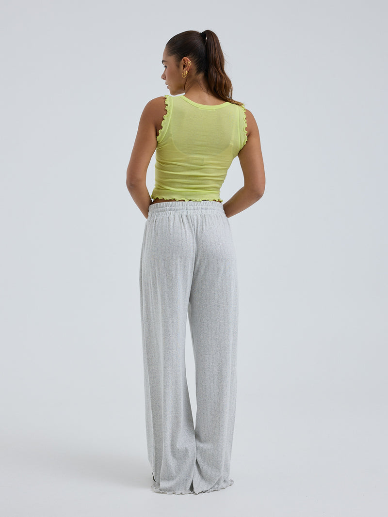 Seamless Basic Cotton Crop Top | Baumwolle Tank Top Neon Yellow