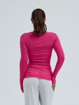 Seamless Basic Cotton Elvira | Baumwolle L/S T-Shirt Berry Pink