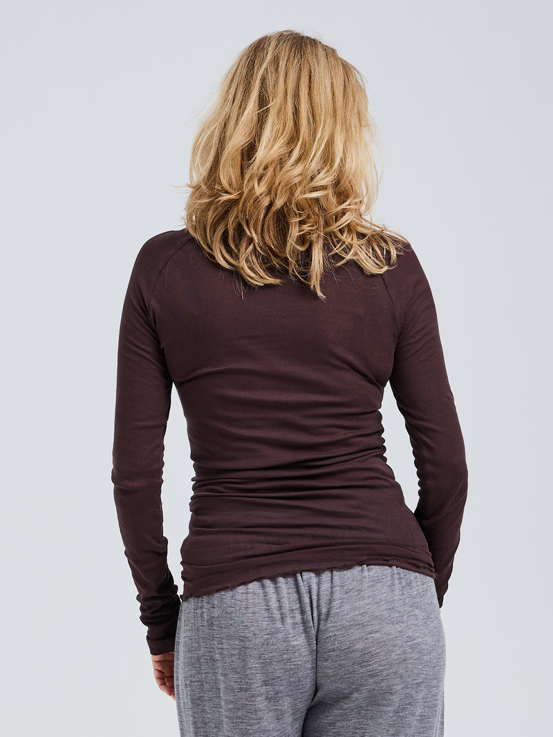 Seamless Basic Cotton Elvira | Baumwolle L/S T-Shirt Java