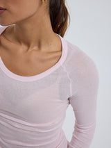 Seamless Basic Cotton Elvira | Baumwolle L/S T-Shirt Pale Rose