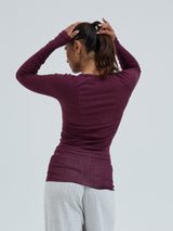 Seamless Basic Cotton Elvira | Baumwolle L/S T-Shirt Vineyard