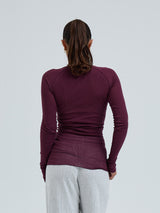 Seamless Basic Cotton Elvira | Baumwolle L/S T-Shirt Vineyard