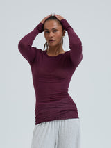 Seamless Basic Cotton Elvira | Baumwolle L/S T-Shirt Vineyard