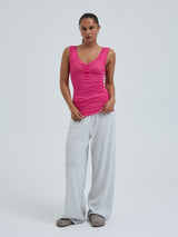 Seamless Basic Cotton Lacey | Baumwolle Tank Top Berry Pink