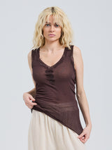 Seamless Basic Cotton Lacey | Baumwolle Tank Top Java