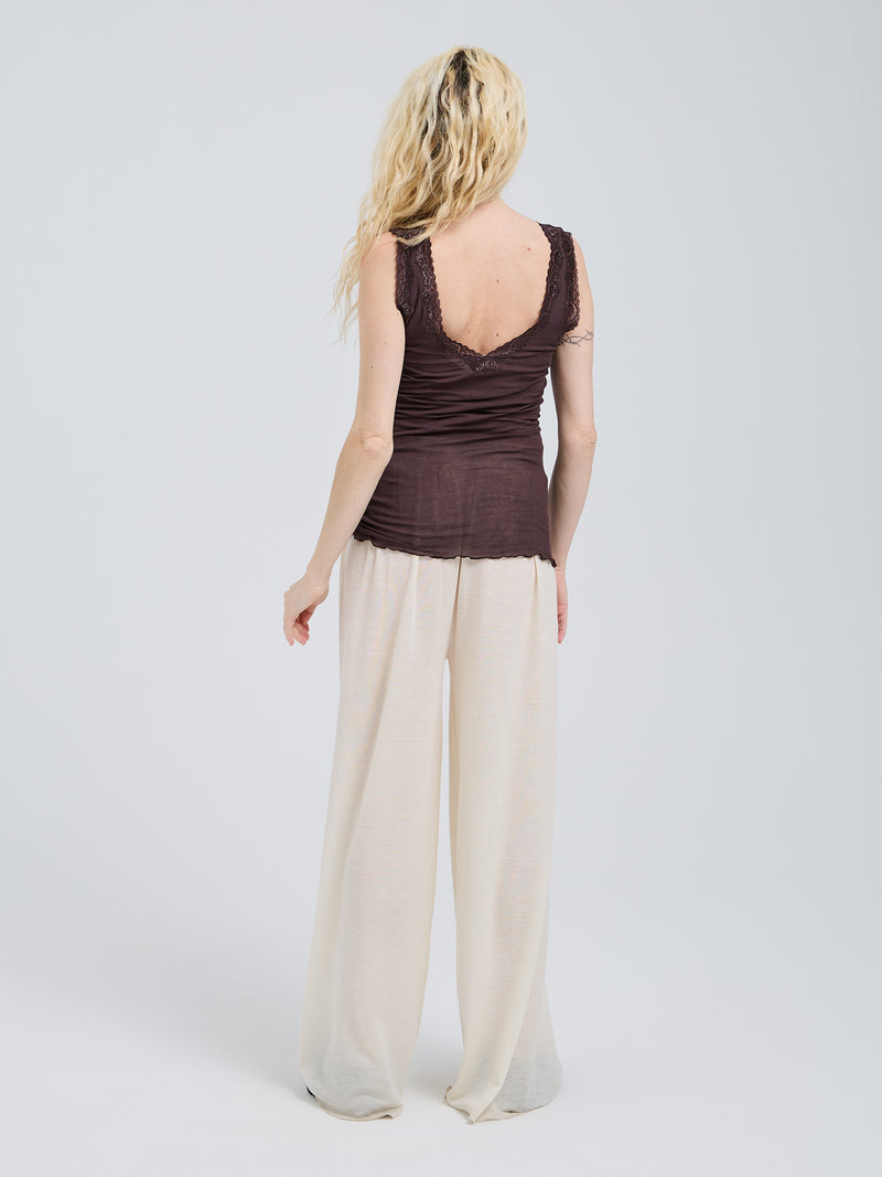 Seamless Basic Cotton Lacey | Baumwolle Tank Top Java