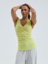 Seamless Basic Cotton Lacey | Baumwolle Tank Top Neon Yellow