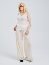 Seamless Basic Cotton Lacey | Baumwolle Tank Top Off-White