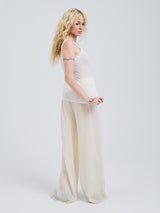 Seamless Basic Cotton Lacey | Baumwolle Tank Top Off-White