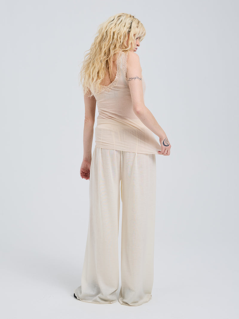 Seamless Basic Cotton Lacey | Baumwolle Tank Top Rosie Beige