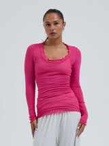 Seamless Basic Cotton Romance | Baumwolle L/S T-Shirt Berry Pink