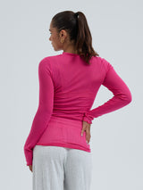 Seamless Basic Cotton Romance | Baumwolle L/S T-Shirt Berry Pink