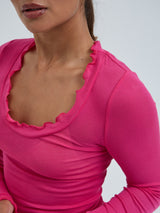 Seamless Basic Cotton Romance | Baumwolle L/S T-Shirt Berry Pink