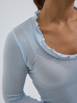 Seamless Basic Cotton Romance | Baumwolle L/S T-Shirt Hazy Sky