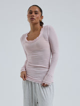 Seamless Basic Cotton Romance | Baumwolle L/S T-Shirt Pale Rose
