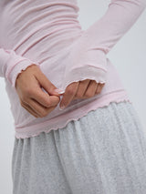 Seamless Basic Cotton Romance | Baumwolle L/S T-Shirt Pale Rose