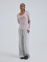 Seamless Basic Cotton Romance | Baumwolle L/S T-Shirt Pale Rose