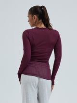 Seamless Basic Cotton Romance | Baumwolle L/S T-Shirt Vineyard