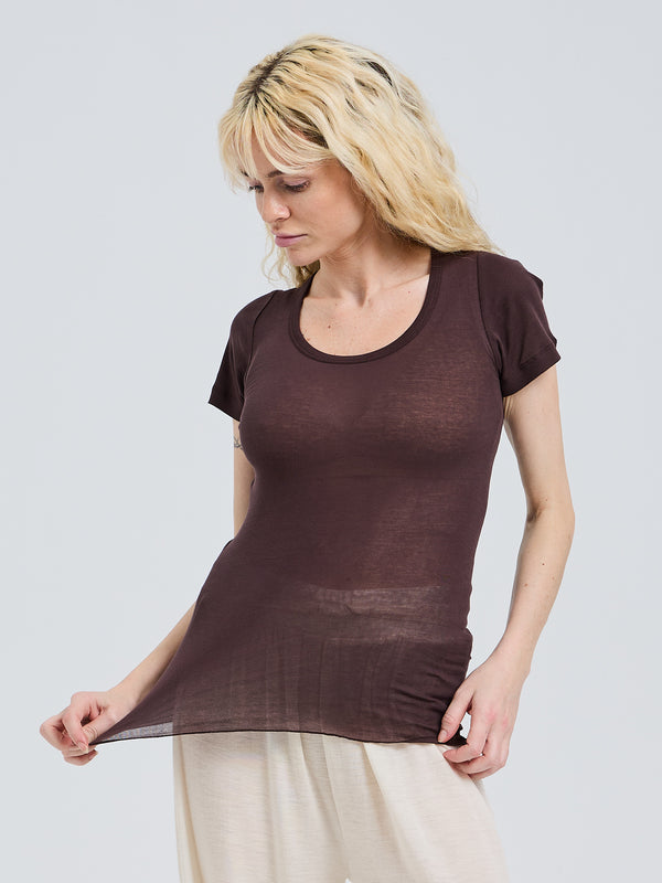 Seamless Basic Cotton Roseanna | Baumwolle S/S T-Shirt Java