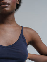 Seamless Basic Cotton Spaghetti | Baumwolle Strap Top Night Sky