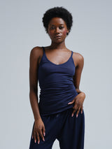 Seamless Basic Cotton Spaghetti | Baumwolle Strap Top Night Sky