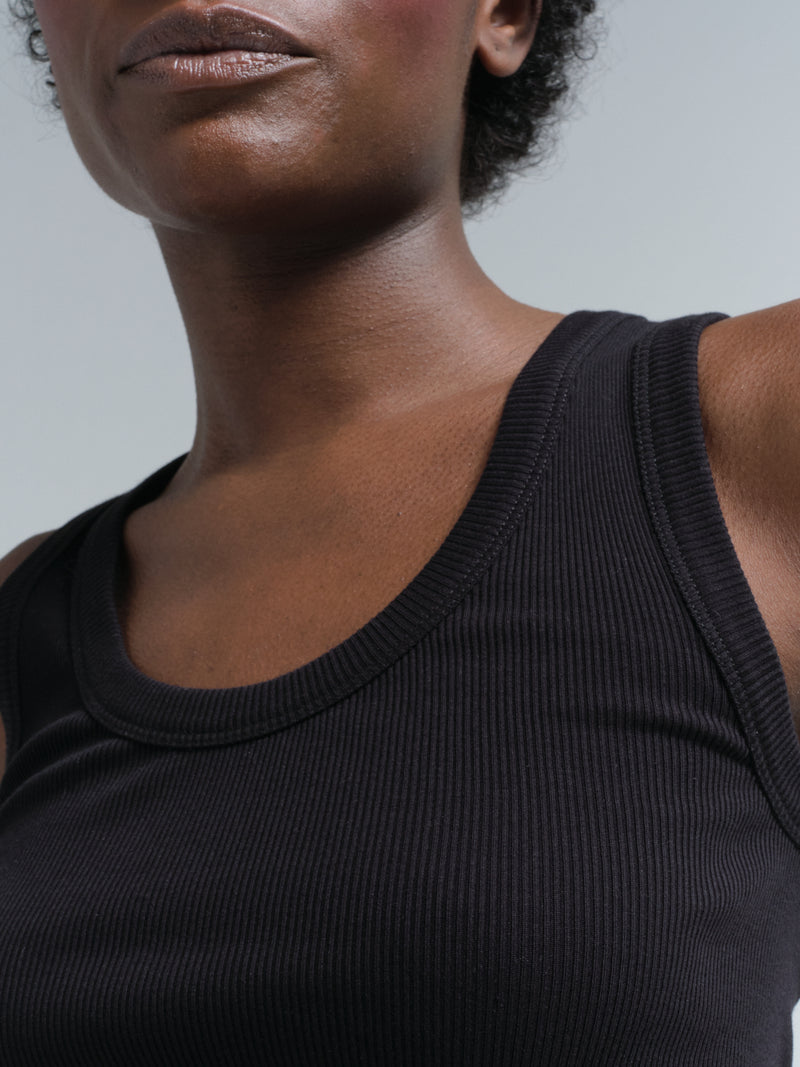 Seamless Basic Crush | Bio-Baumwolle Tank Top Black