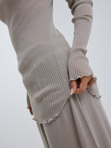 Seamless Basic Elegante | Merinowolle L/S T-Shirt Beige