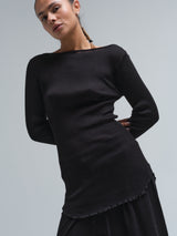 Seamless Basic Elegante | Merinowolle L/S T-Shirt Black