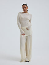 Seamless Basic Elegante | Merinowolle L/S T-Shirt Off-White